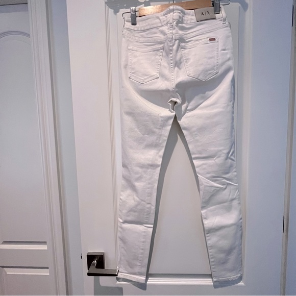 Armani Exchange White Distressed Skinny Jeans Size 25 - Picture 8 of 16
